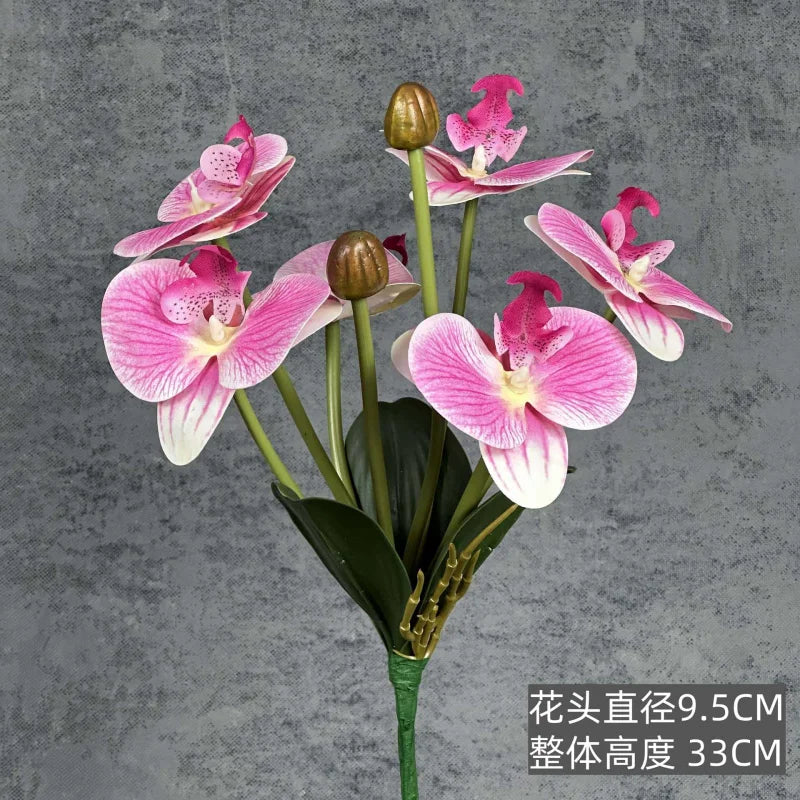 2-Pack Real Touch Artificial Phalaenopsis Orchid Bouquet – 6 Heads Artificial Flower Bouquet Axl