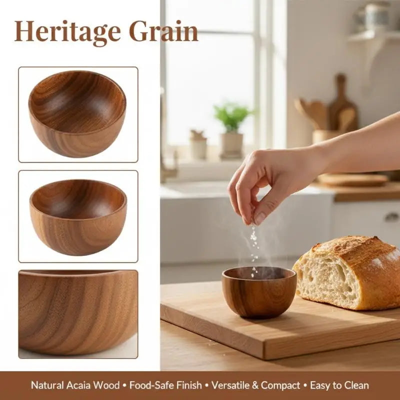 Large Wooden Salad Bowl – Kitchen Cutlery Organizer Wooden Salad Bowl Axl