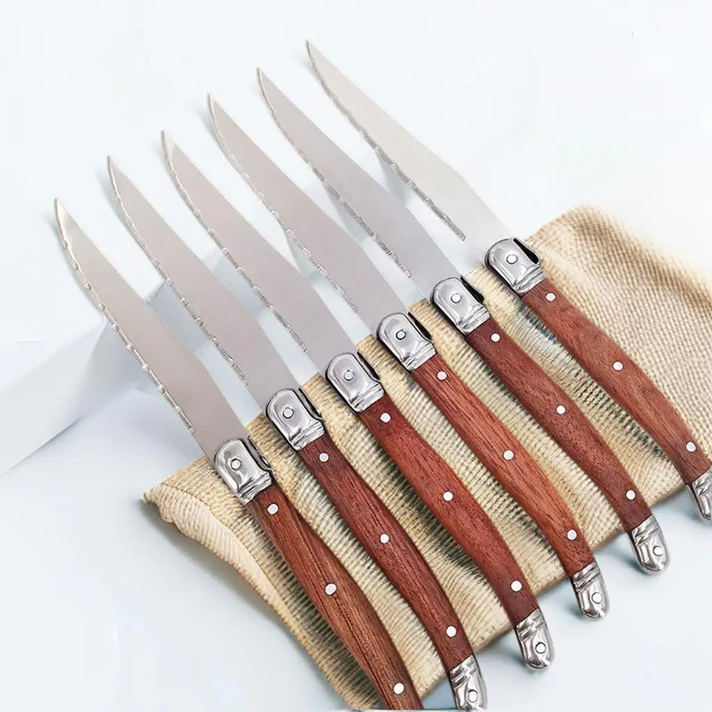 Serrated Steak Knives Set – 4, 6 or 8 Piece Sharp Table Knife Steak Knife Set Axl