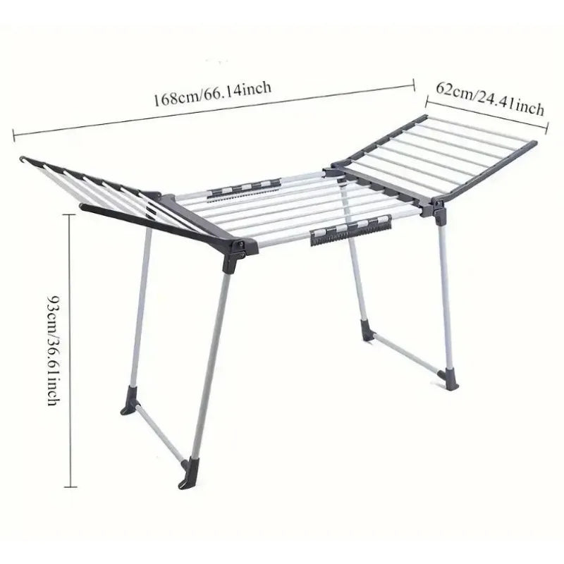 Heavy Duty Foldable Laundry Drying Rack – Gullwing Adjustable Laundry Drying Rack Axl