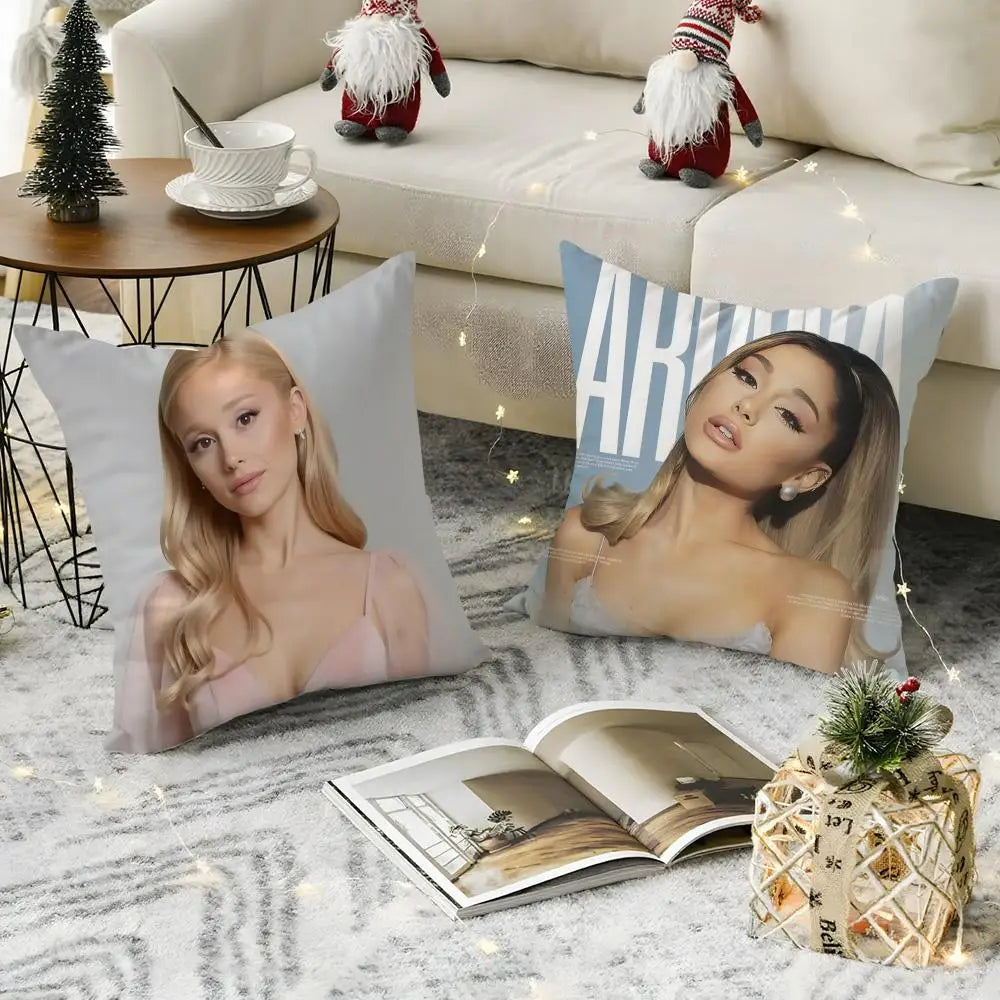 Ariana Grande Linen Cushion Cover | Hidden Zipper Pillowcase Decorative Cushion Cover Axl