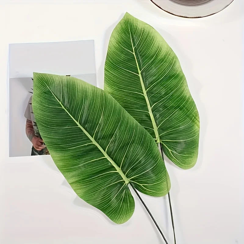 Realistic Artificial Banana Leaf Palm Branches | Fabric Decor Artificial Leaf Branches Axl