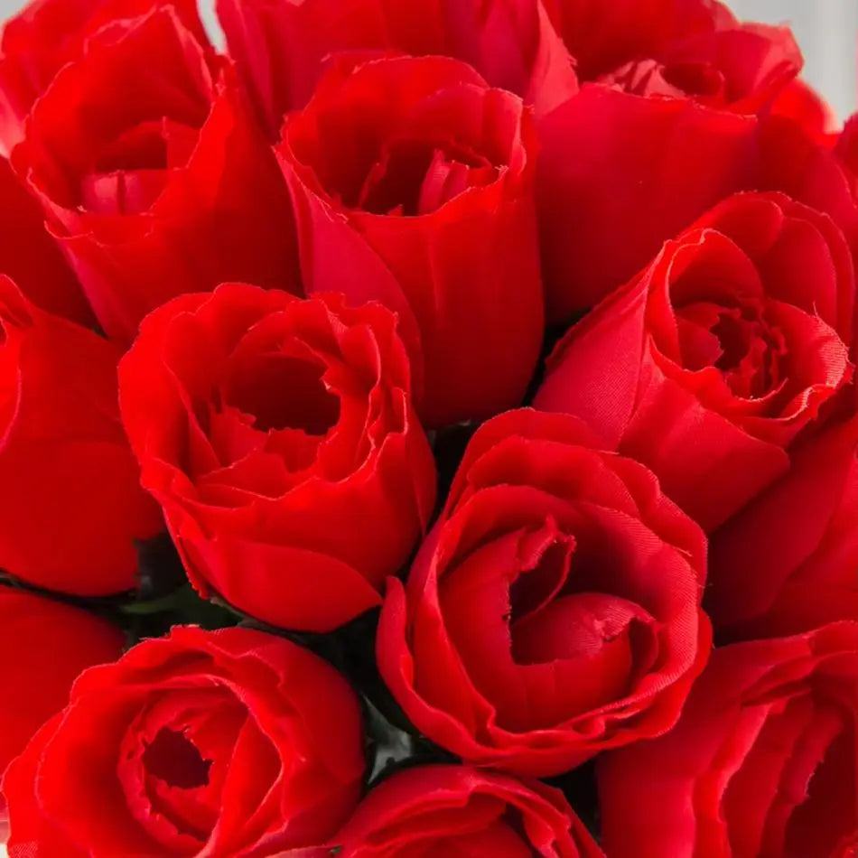 Red Silk Rose Bouquet – Artificial Flowers for Home & Wedding Artificial Flower Bouquet Axl