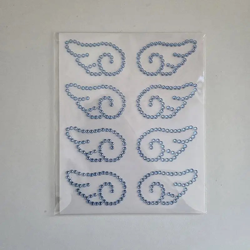 3D Angel Wings Rhinestone Crystal Stickers – Self-Adhesive DIY Craft Rhinestone Stickers Axl A2