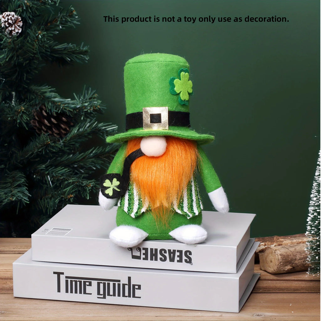 St. Patrick's Day Faceless Doll Ornament – Green Top Hat Holiday Ornament Axl