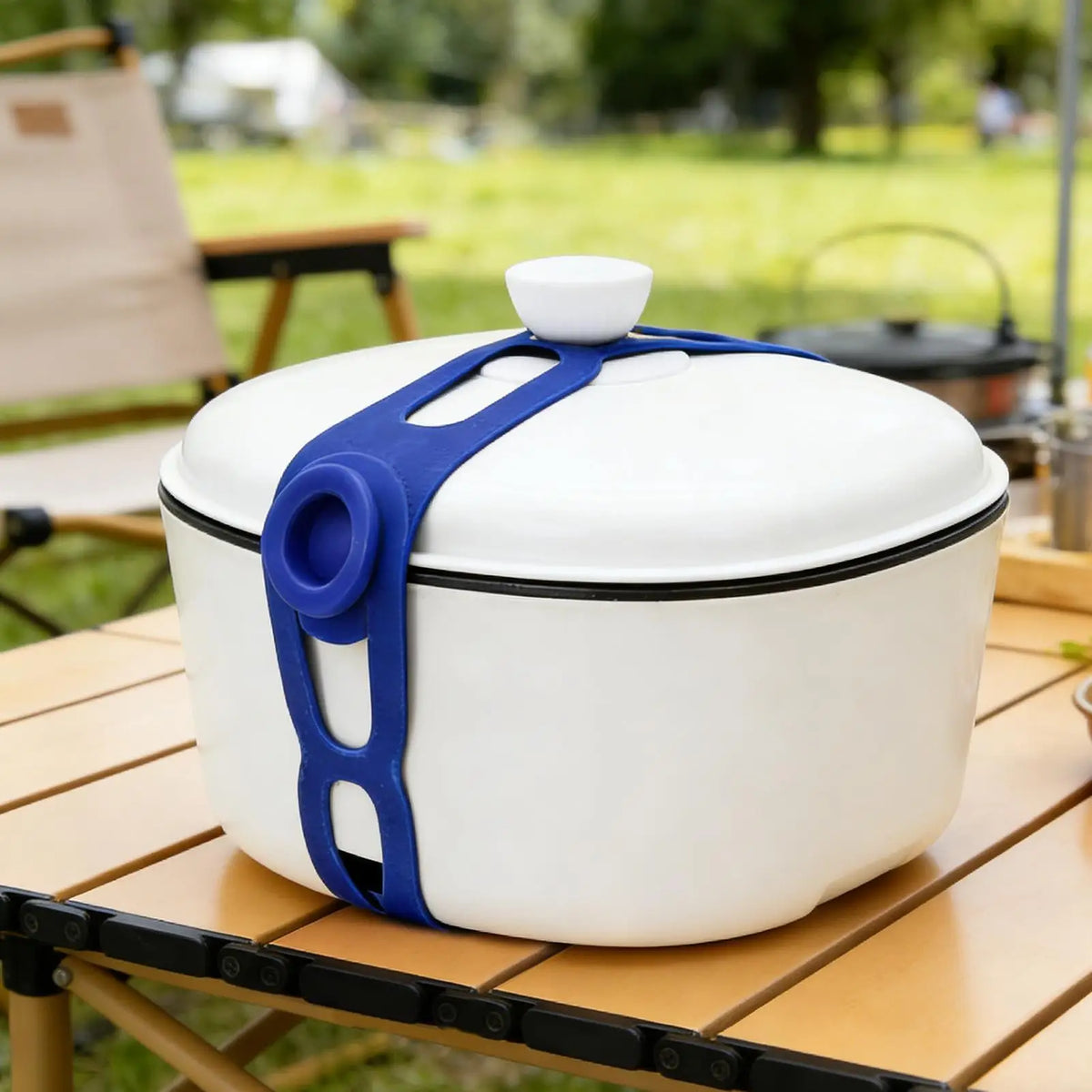 Silicone Pot Lid Strap – Reusable Self-Locking Latch Tie Silicone Lid Strap Axl