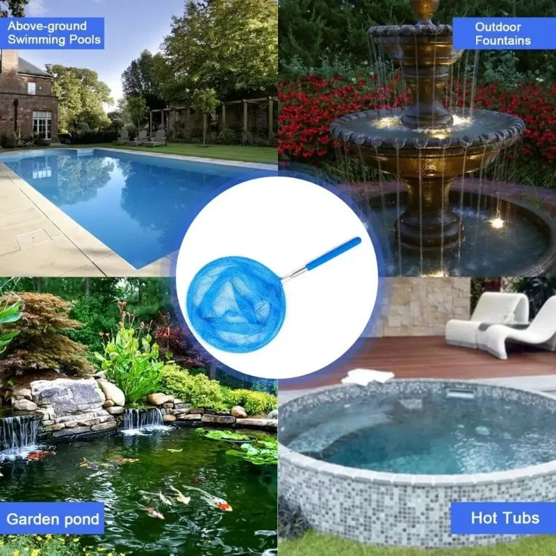Telescopic Pool Skimmer Net – Leaf & Debris Cleaning Net Pool Skimmer Net Axl