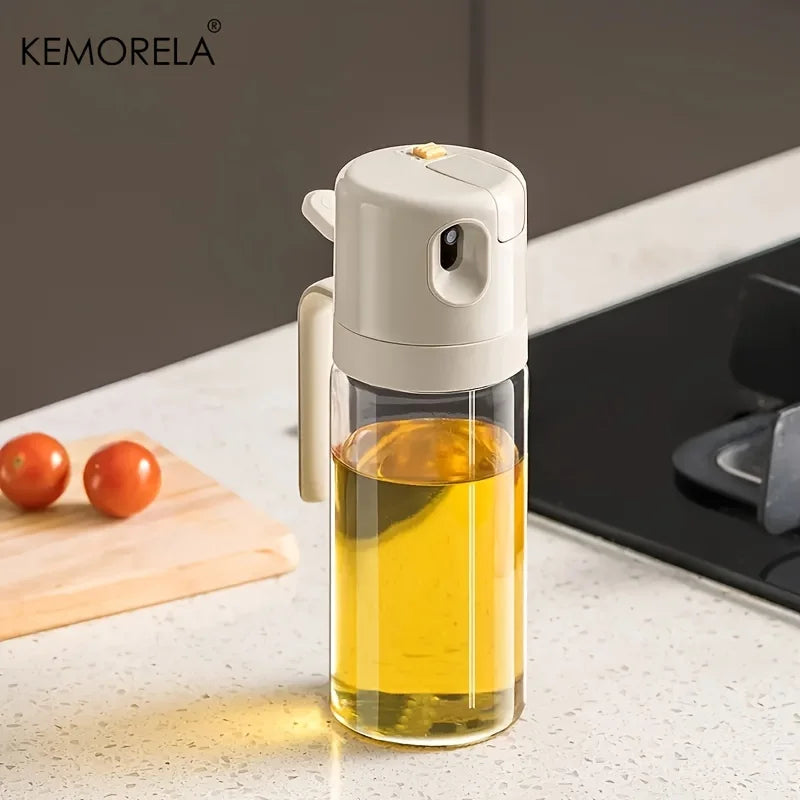 KEMORELA 550ml Glass Oil Sprayer Bottle – 2-in-1 Dispenser Oil Sprayer Bottle Axl