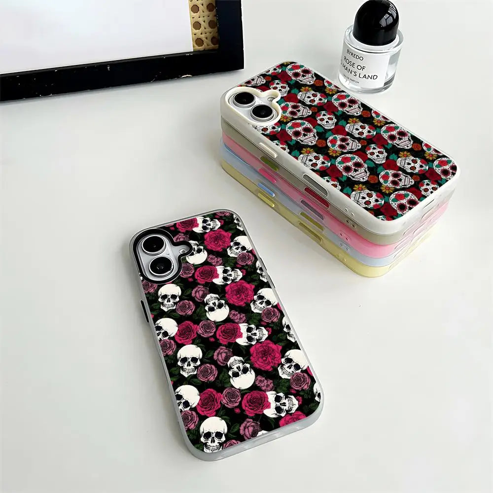 Mexican Catrina Skull 2-in-1 iPhone Case + Card Holder iPhone Phone Case Axl