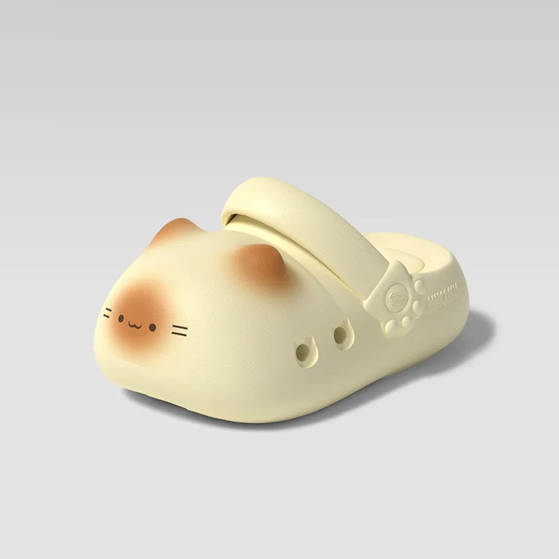 Lorilury Fuzzy Cat Slippers – Women's Warm Indoor Furry Shoes Fuzzy Indoor Slippers Axl YellowB-strap(no fur 42-43