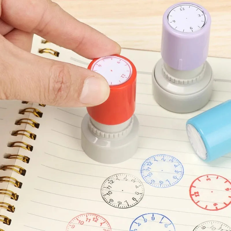 Clock Stamp Teaching Tool for Kids – Learn to Tell Time Seal Teaching Stamp Seal Axl