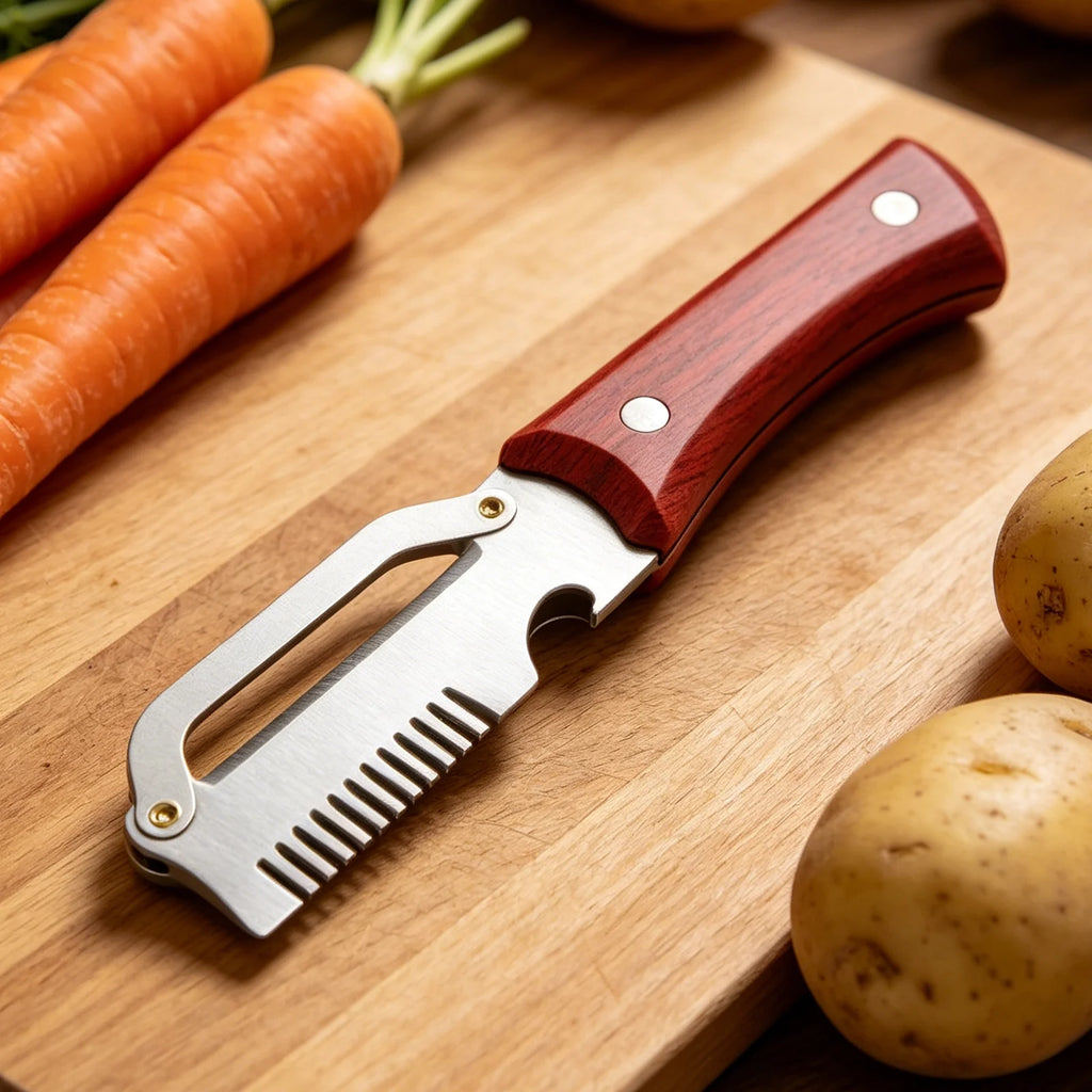 Stainless Steel Vegetable Peeler & Scallion Cutter – 2-in-1 Vegetable Peeler Axl