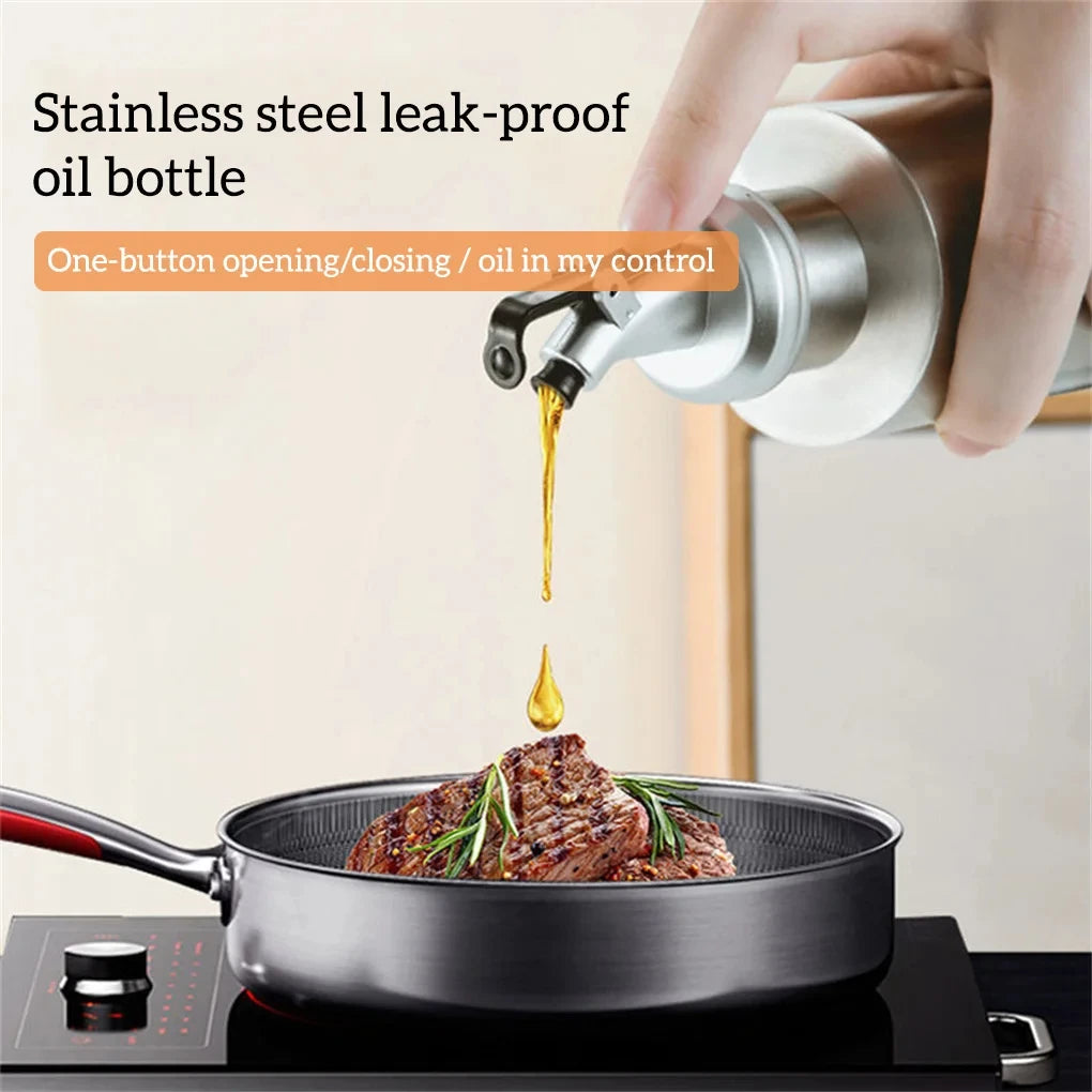 KEMORELA Stainless Steel Oil & Vinegar Dispenser Bottle Oil Dispenser Bottle Axl