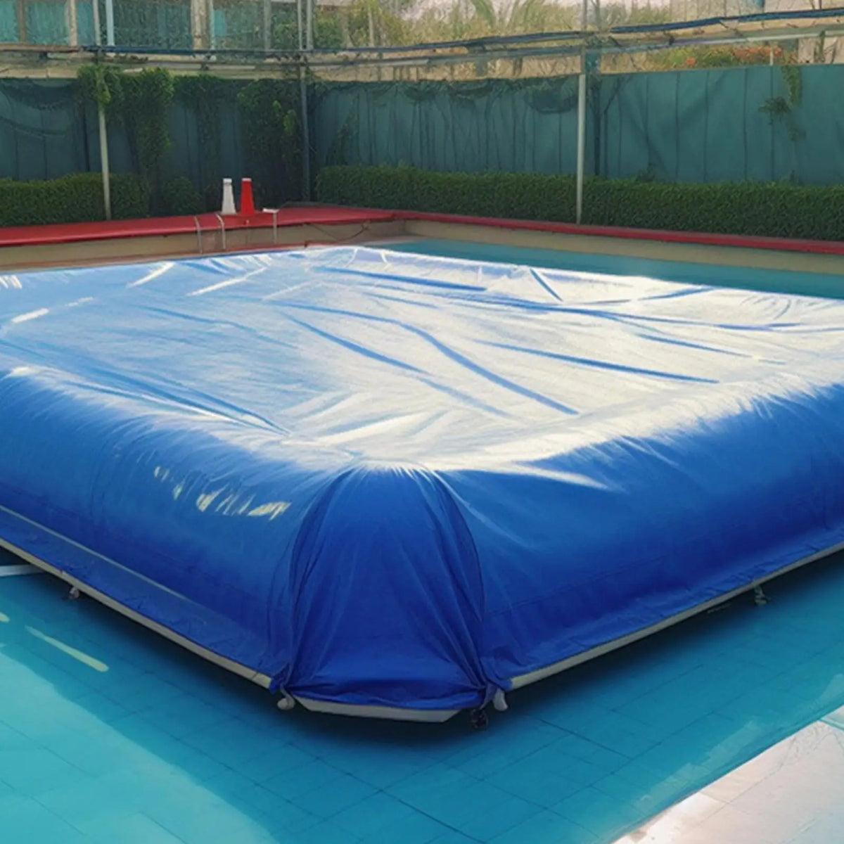 Rectangular Inflatable Pool Cover | UV-Resistant PE Pool Blanket Swimming Pool Cover Axl