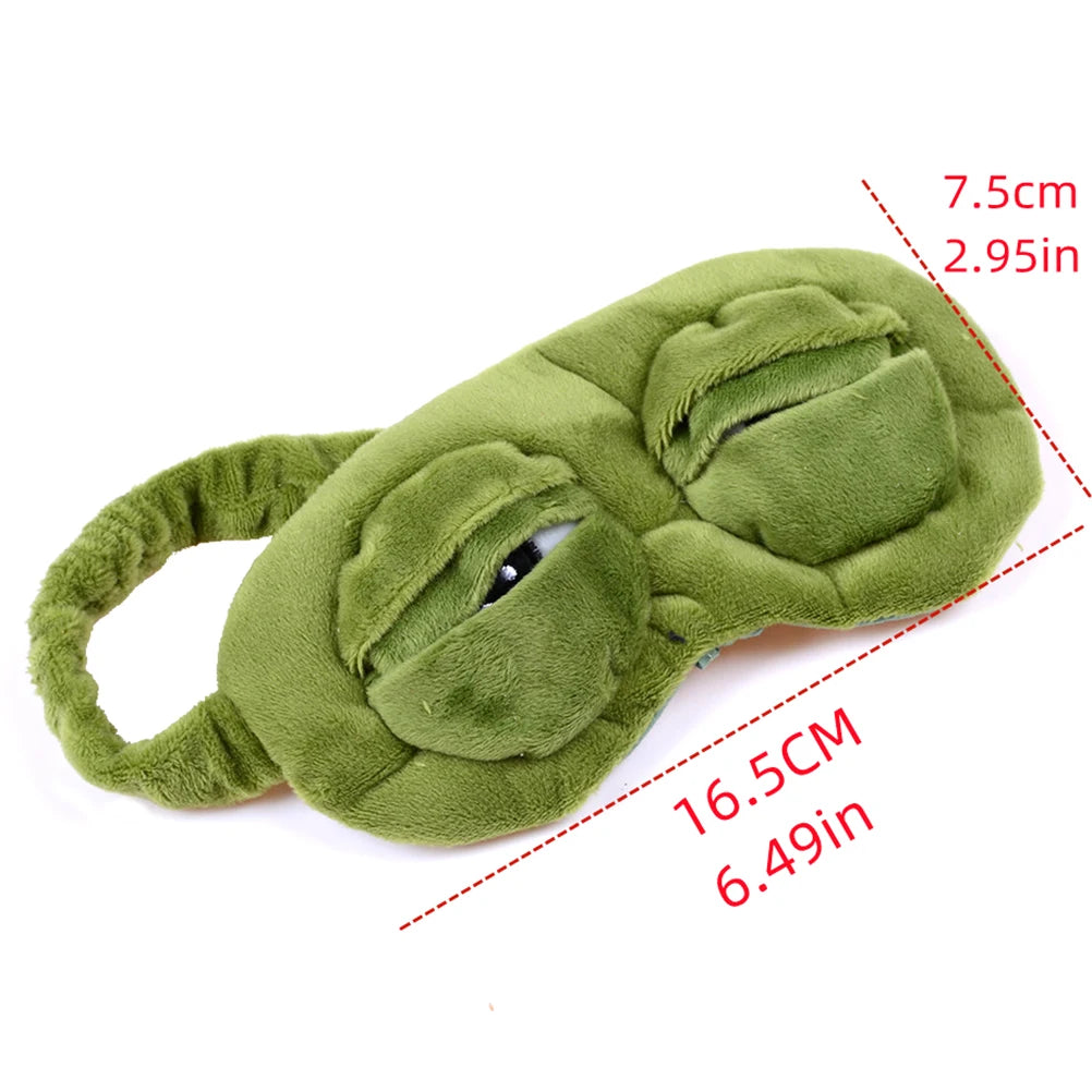 3D Frog Sleep Mask – Soft Cotton Eye Cover for Travel & Rest Sleep Eye Mask Axl ONESIZE