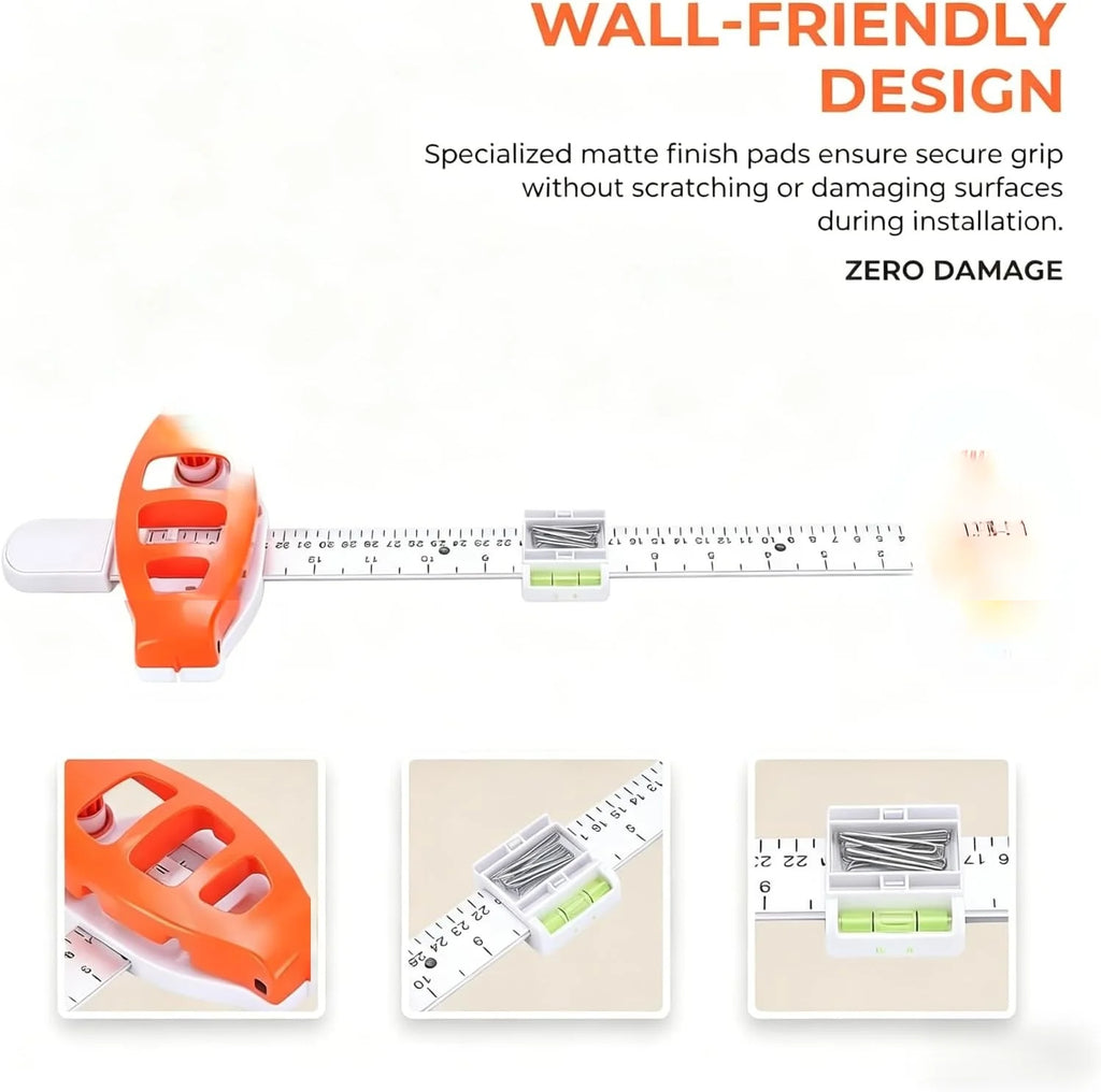 Picture Hanging Level Ruler – Frame Positioning & Hole Marking Hanging Level Ruler Axl
