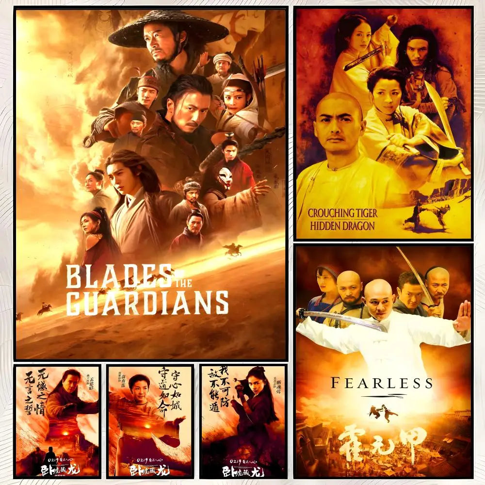Crouching Tiger Hidden Dragon HD PVC Self-Stick Wall Art Poster Wall Art Poster Axl