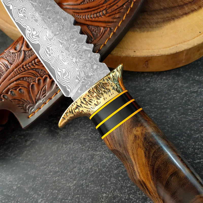 InLeung VG10 Damascus Steel Chef Knife | Wood Handle Damascus Chef Knife Axl
