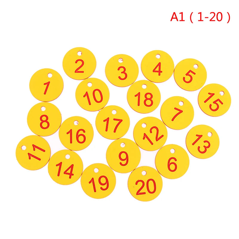 Numbered Tags for Beekeeping & Livestock – 20 or 50 Pack Numbered Farm Tags Axl 1-20