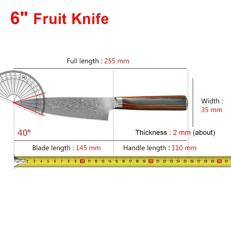 InLeung Damascus Steel Boning Knife – Wood Handle Chef's Knife Damascus Chef's Knife Axl