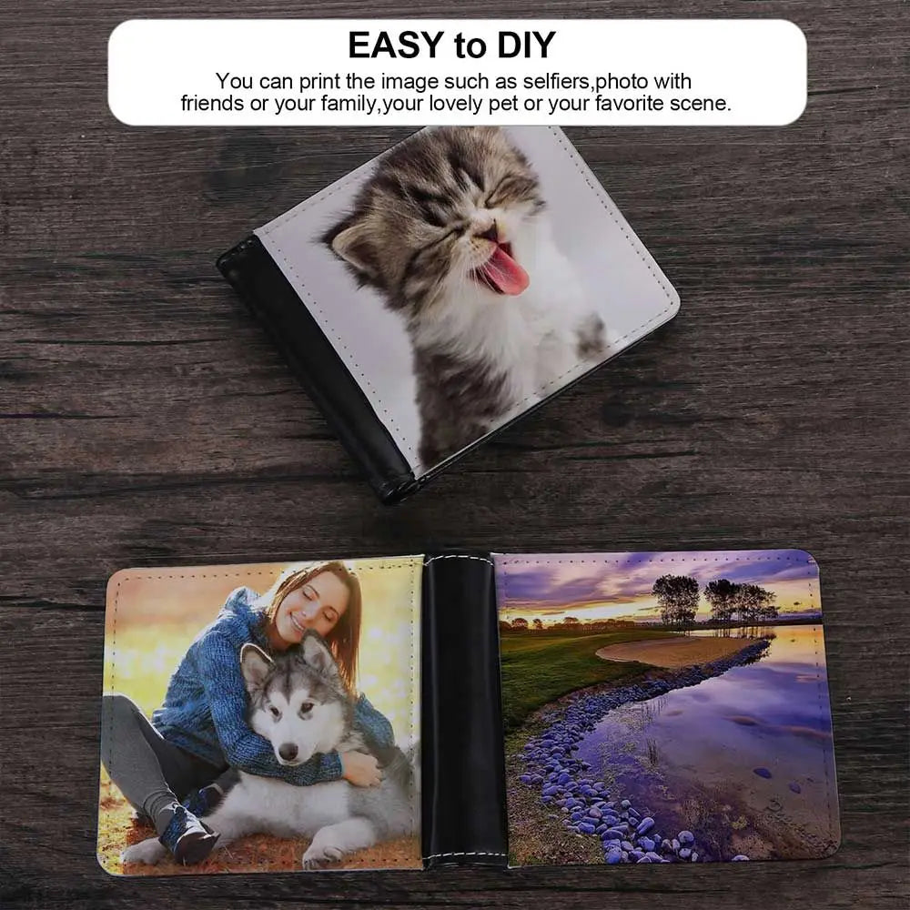 PU Leather Sublimation Blank Wallet – DIY Card Holder Gift Sublimation Blank Wallet Axl