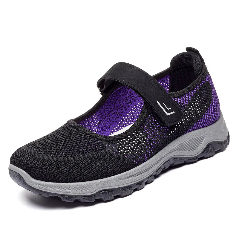 Women's Slip-On Walking Flats – Soft, Breathable & Non-Slip Women's Walking Flats Axl black 38