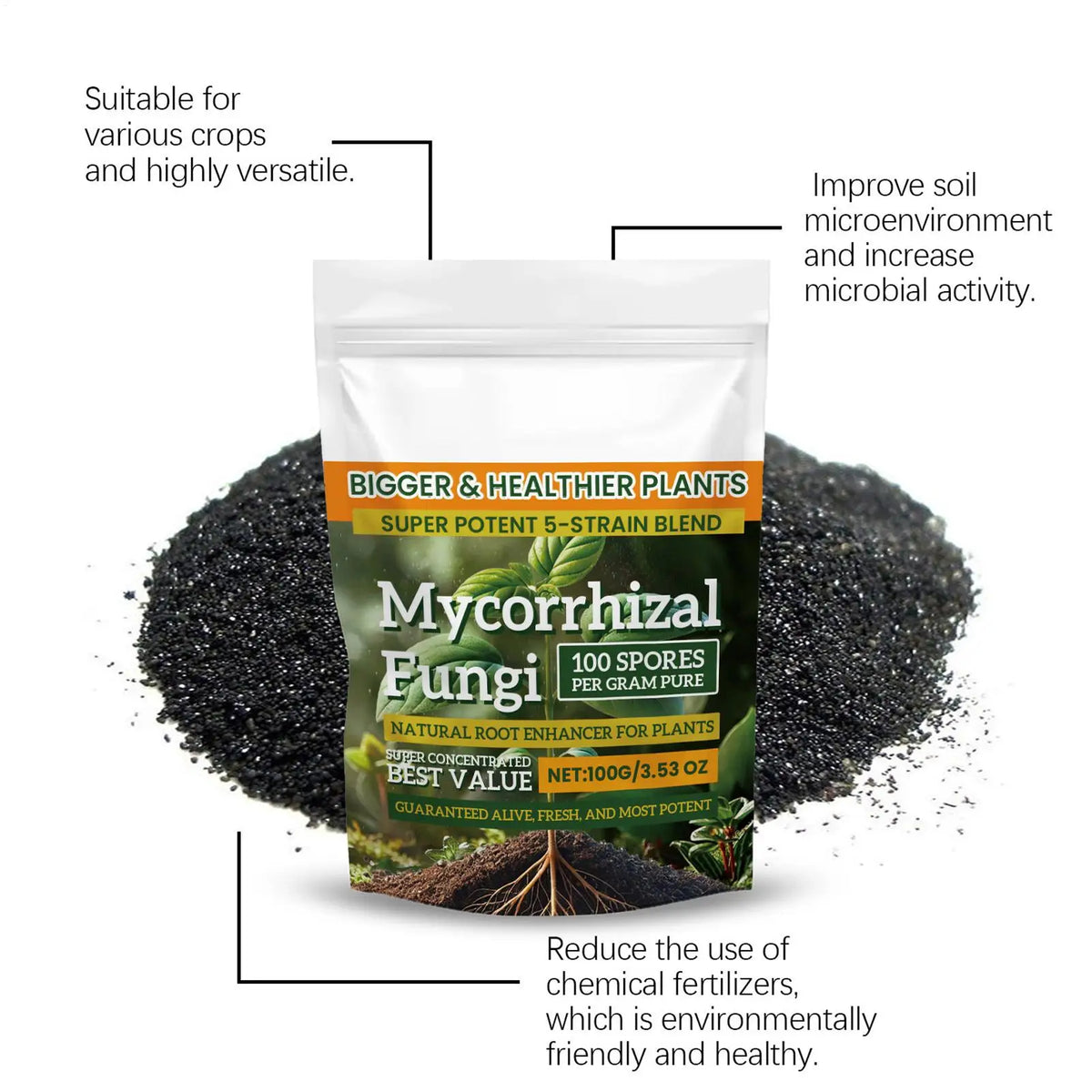 Plant Growth Enhancer Powder 100g – Root & Nutrient Fertilizer Plant Fertilizer Powder Axl