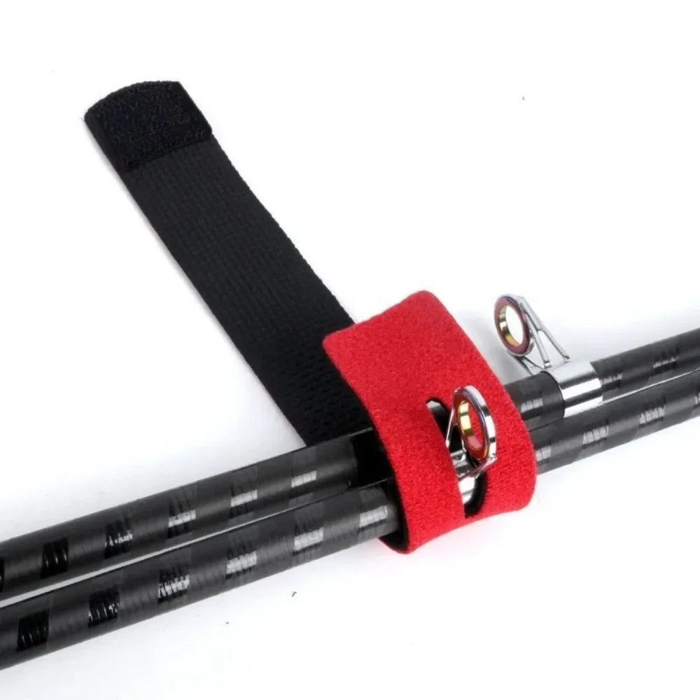 4-Pack Rubber Fishing Rod Tie Straps – Elastic Wrap Bands Fishing Rod Straps Axl