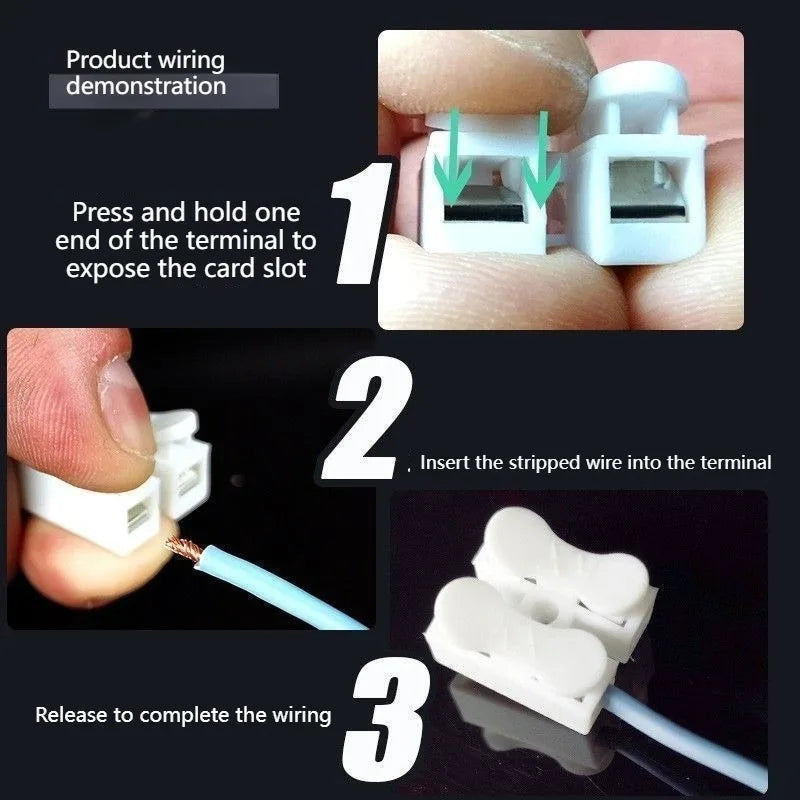 Quick Spring Clamp Wire Connector – No-Screw Terminal Block Set Wire Terminal Block Axl
