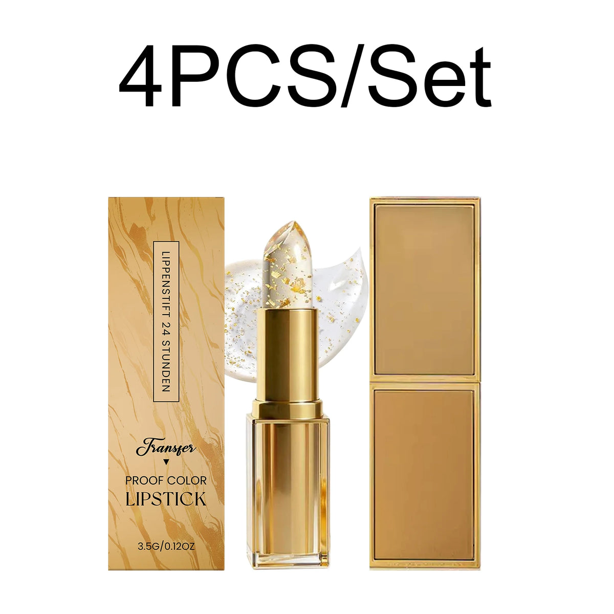 PH Reactive Color Changing Lipstick – Gold Flecks Lip Balm PH Reactive Lip Balm Axl 4 PCS