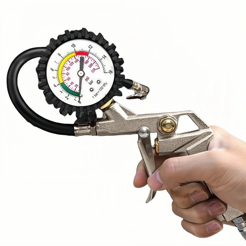 220PSI Tire Pressure Gauge & Inflator – Car & Motorcycle Tire Pressure Gauge Axl EU Plug