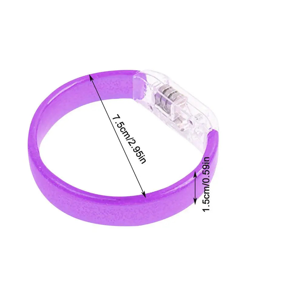 LED Light-Up Bracelet – Multicolor Flashing Glow Wristband LED Glow Bracelet Axl Purple