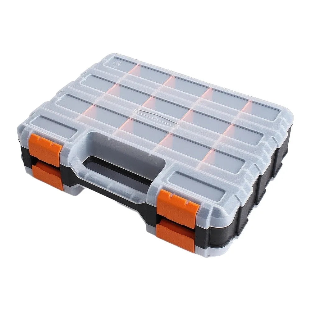 Double-Sided Tool Organizer Box with Adjustable Dividers Tool Organizer Box Axl