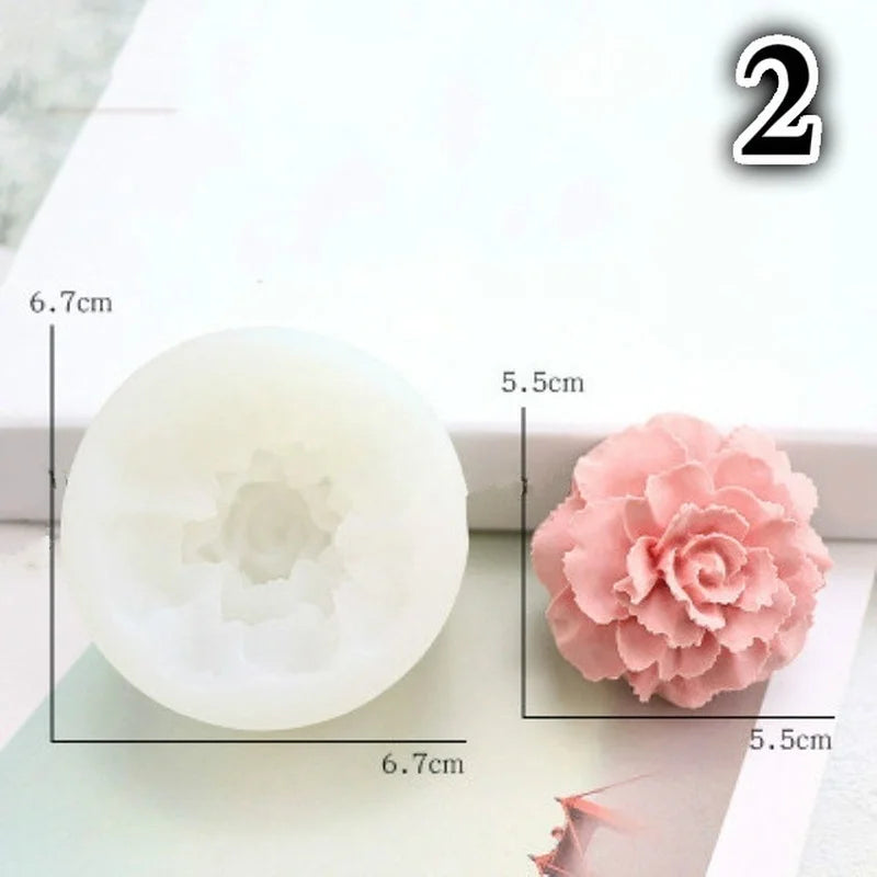 3D Flower Silicone Mold – Soap, Candle & Cake DIY Tool Silicone Craft Mold Axl