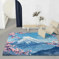 Mount Fuji Flannel Floor Mat – Non-Slip Soft Indoor Rug Flannel Floor Mat Axl White2 120x160cm