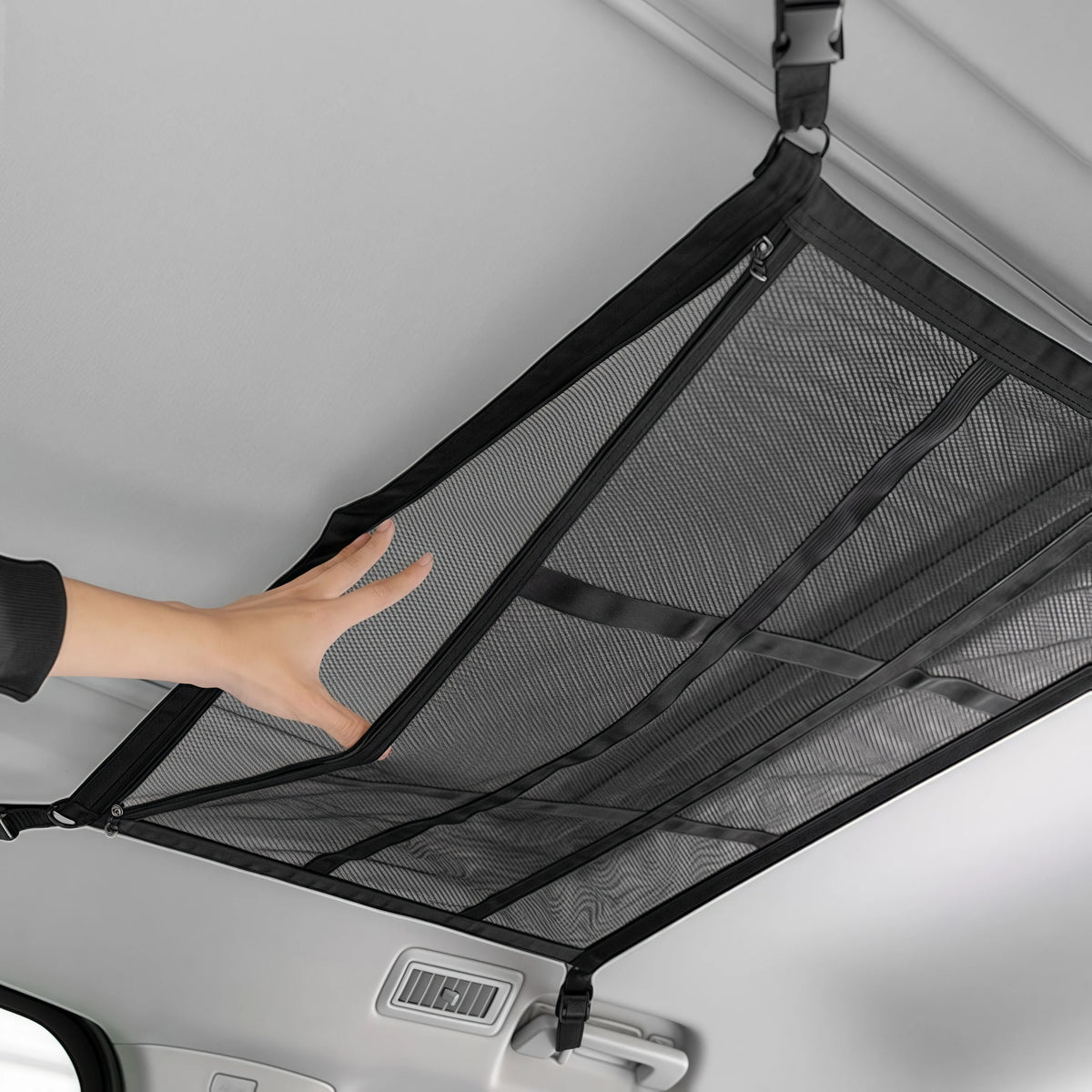 Car Roof Mesh Storage Net – Elastic Organizer, Triangle & Square Car Roof Organizer Axl
