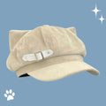 Cat Ears Beret – Japanese Anime Kawaii Women's Cap Fashion Beret Hat Axl Khaki-B