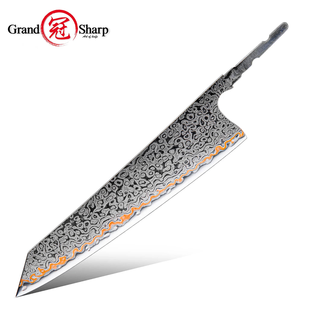 Grandsharp 55-Layer Damascus Steel DIY Knife Blade Set – 1–7 Pcs DIY Knife Blade Set Axl 200mm Blade