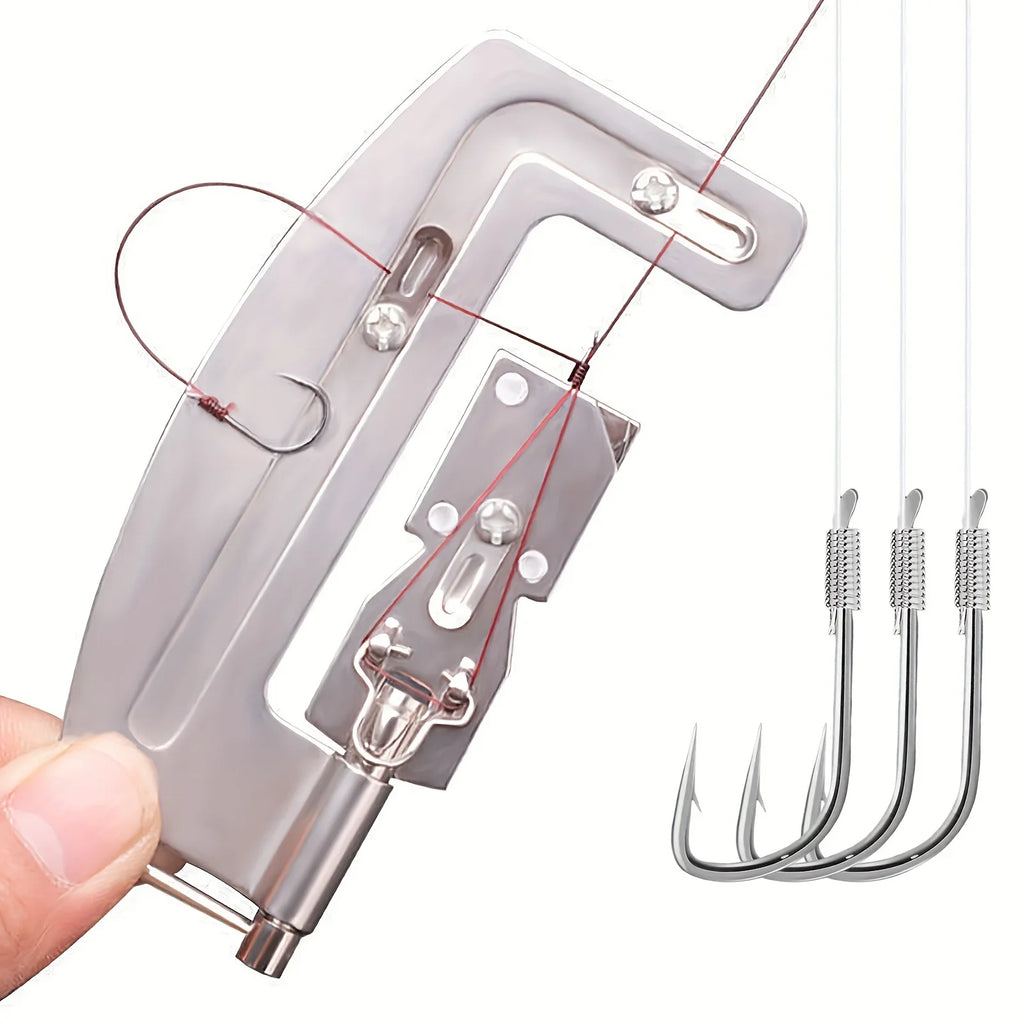 Semi-Auto Fishing Hook Line Tying Machine | Metal Knotter Fishing Knot Tool Axl