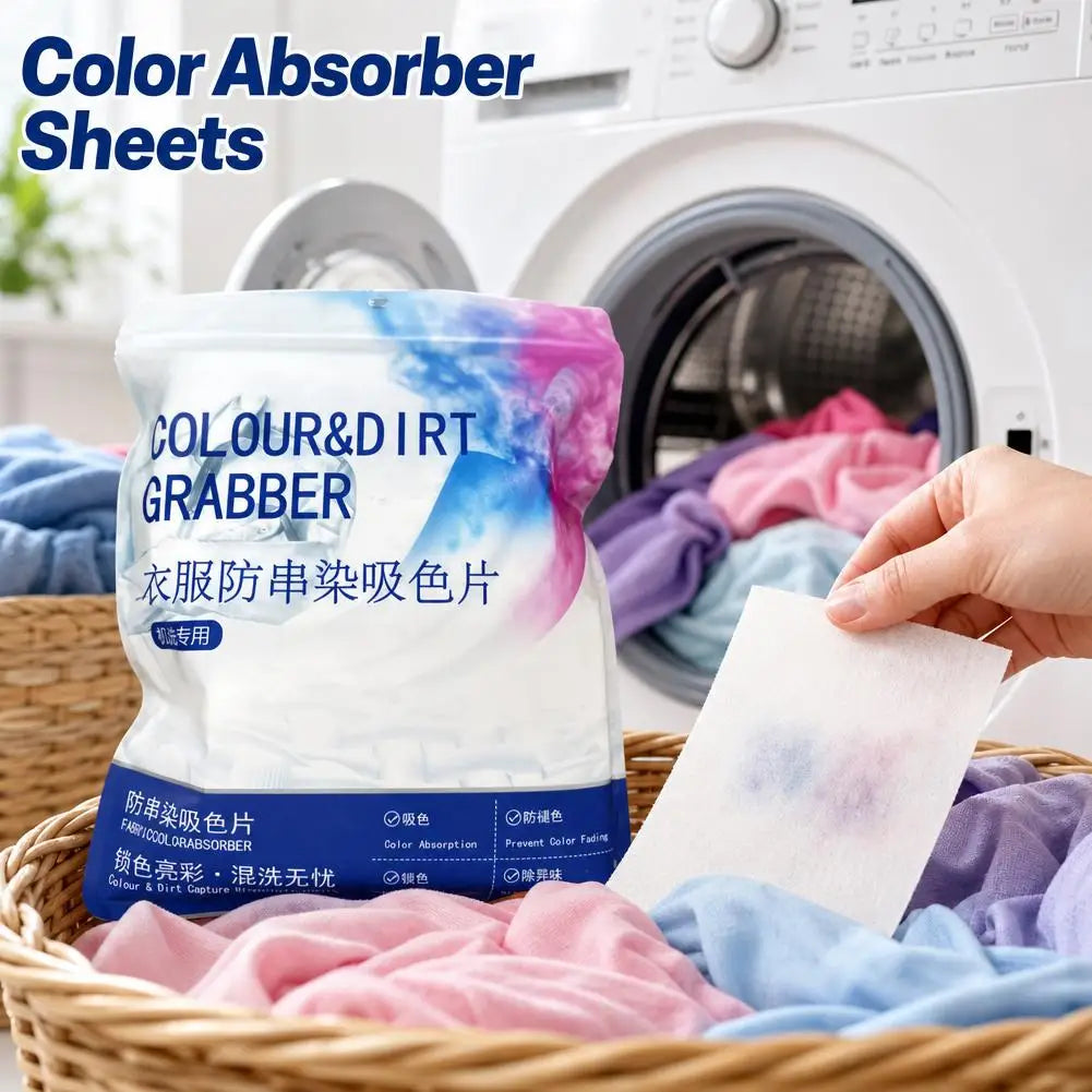 Color Catcher Laundry Sheets – Anti-Dye Tablets 1/3/5 Bags Laundry Color Catcher Axl