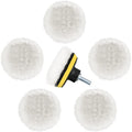 6-Pc 3-Inch Wool Polishing Pads Kit with M14 Drill Adapter Car Polishing Pads Axl Wool Wheel 3-inch 8-piece set