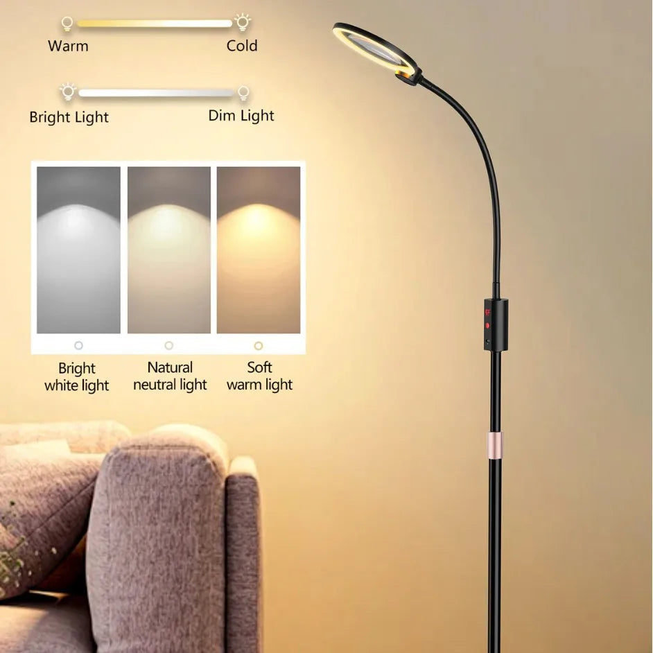 Floor Stand Magnifying Glass with LED Light | Hands-Free Floor Stand Magnifier Axl