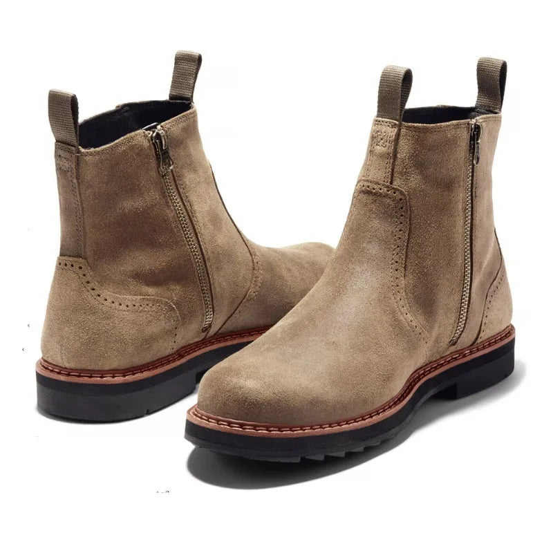 Men's Handmade Chelsea Ankle Boots | Sizes 39–48 | Zip Up Men's Chelsea Boots Axl