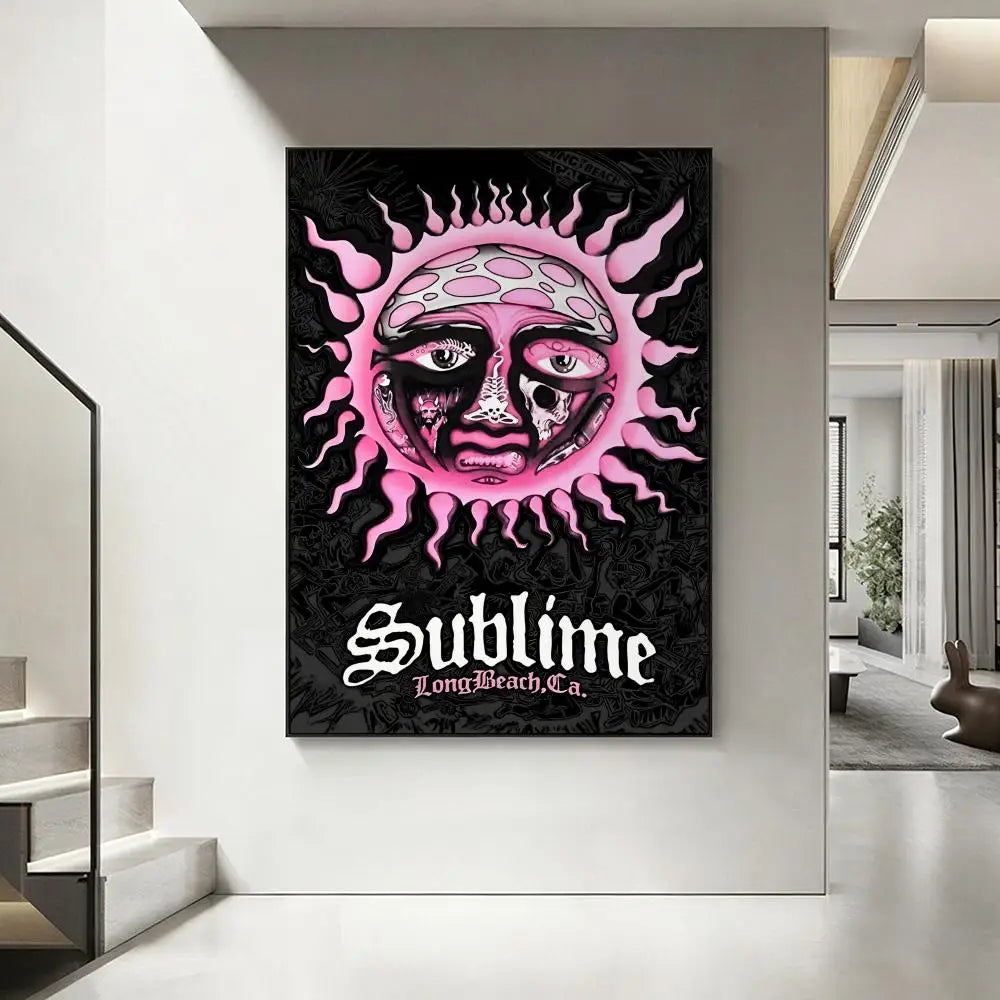 Sublime Band Poster – HD Waterproof Wall Art Print Decor Wall Art Poster Axl White12 50X70cmNoframe