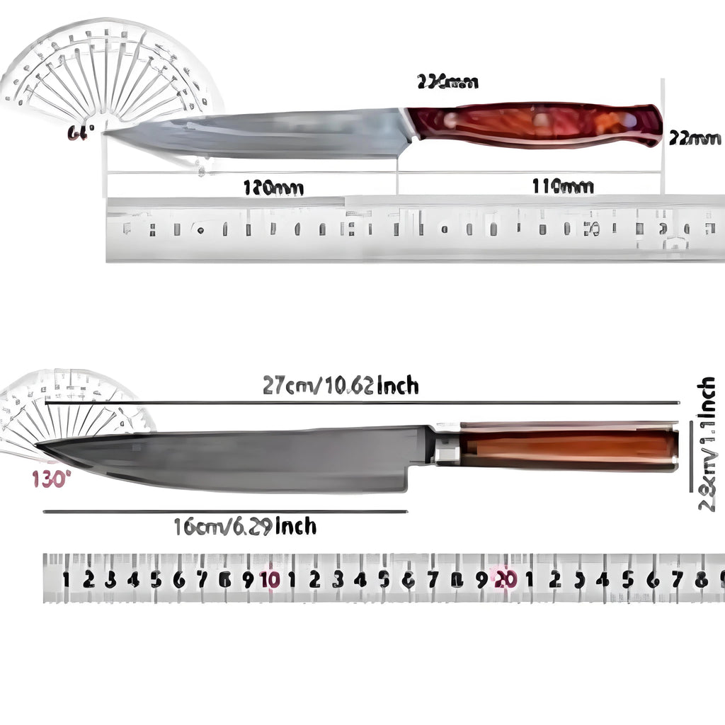 Damascus Steel Chef Knife – 67-Layer Kiritsuke Kitchen Knife Damascus Chef Knife Axl