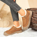 Women's Slip-On Plush Snow Boots – Cozy Warm Winter Ankle Boot Women's Snow Boots Axl 37 Camel