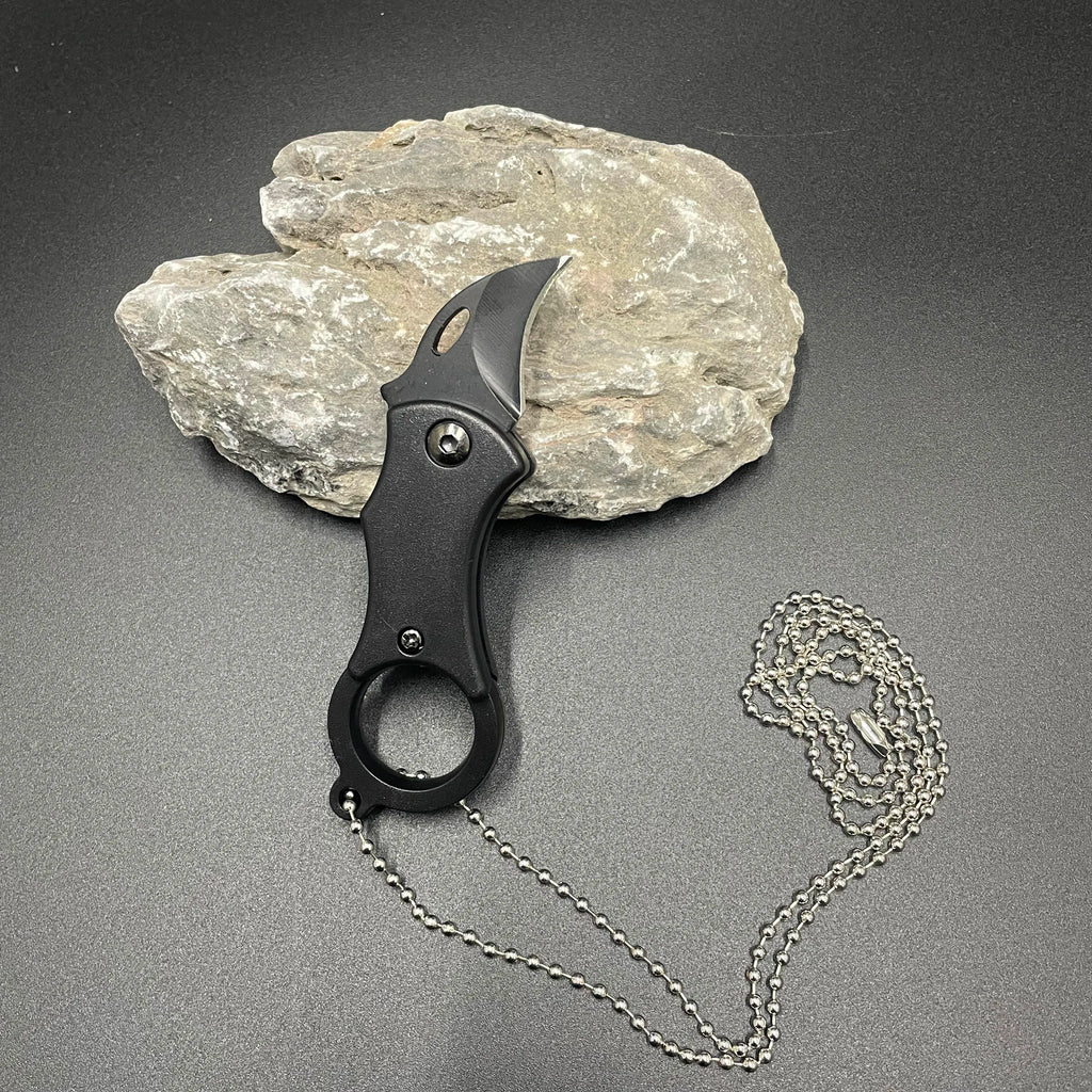 Mini Folding Pocket Knife – EDC Keychain Camping Tool Folding Pocket Knife Axl black