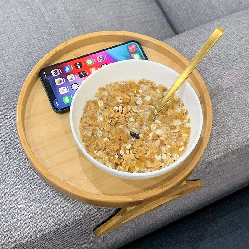Wooden Sofa Armrest Clip-On Tray – TV Snack & Remote Holder Sofa Armrest Tray Axl