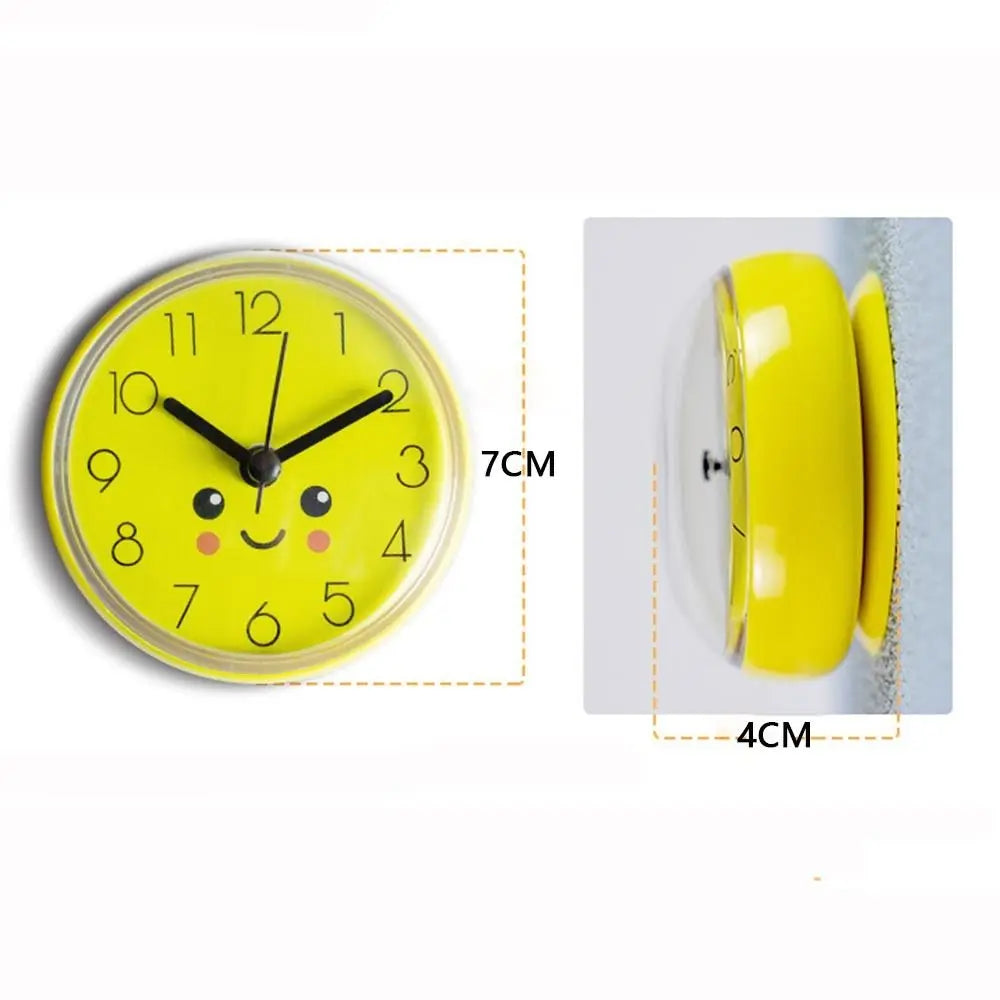 Mini Waterproof Suction Cup Shower Clock – 7cm Quartz Waterproof Wall Clock Axl