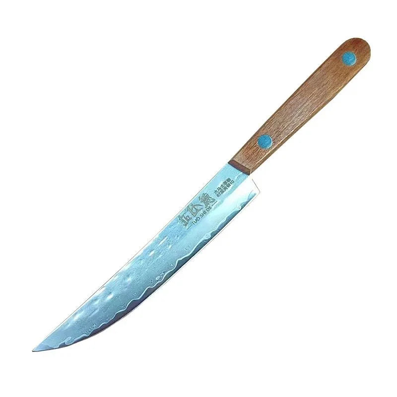67-Ply Damascus Steel Fruit Knife – Solid Wood Handle Damascus Kitchen Knife Axl 1pcs